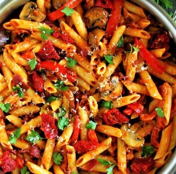 Pasta w/Bell Peppers & Mushrooms Picture
