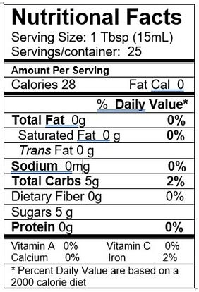 Neapolitan Herb Nutrition Facts