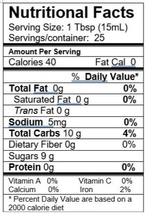 Dark Balsamic Vinegar Nutrition Facts