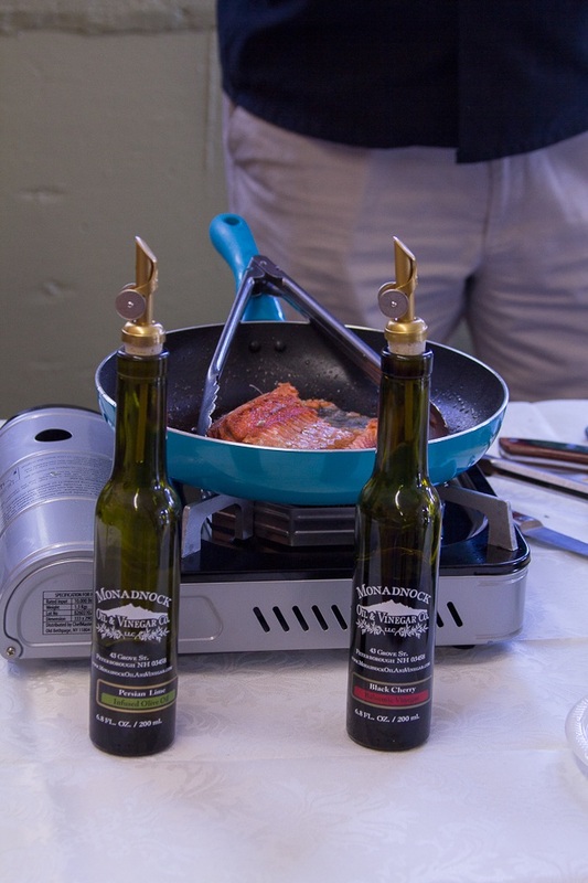 Seered salmon with Persion Lime infused olive oil - Monadnock Oil and Vinegar, LLC