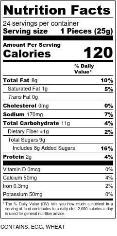 Cherry, Almond & Lemon Biscotti Nutrition Facts