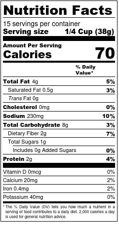 Crunchy Spicy Chickpeas Nutrition Facts