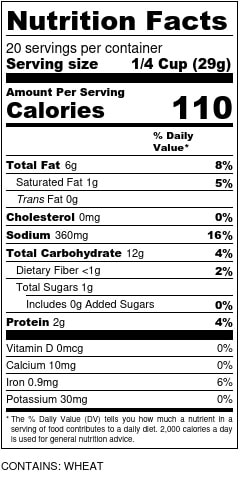 Mushroom-Sage Croutons Nutrition Facts