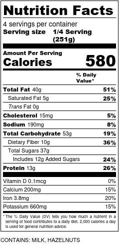 Pear & Hazelnut Salad Nutrition Facts