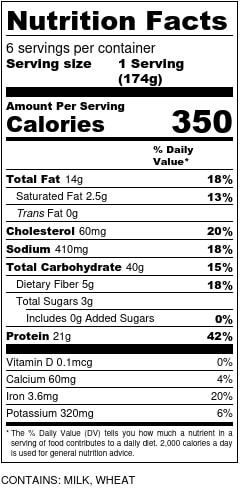 Persian Chicken Nutrition Facts