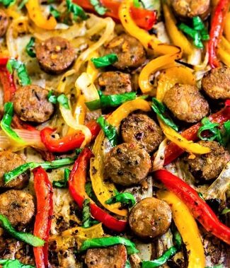 Beer-Braised Sausage & Peppers Picture