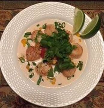 Scallops in Thai Broth Picture