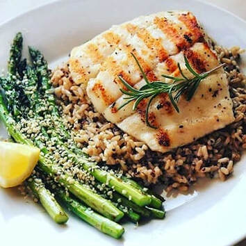Lemon & Rosemary Grilled Halibut Picture