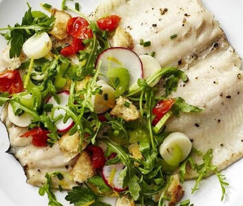 Roasted Trout on Arugula Salad Picture