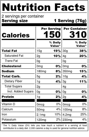 Roasted Garden Green Beans Nutrition Facts