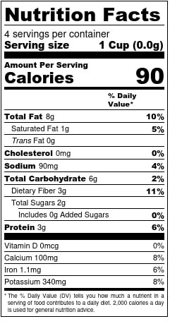 Spicy Harissa Kale Chips Nutrition Facts