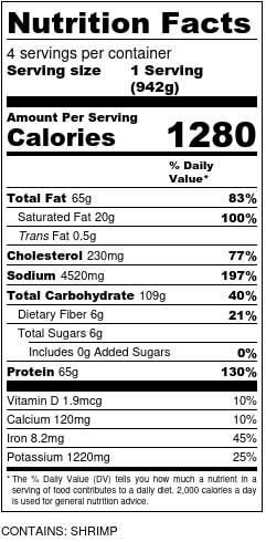 Traditional Paella Nutrition Facts