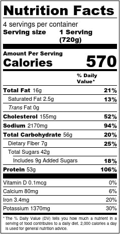 Tropical Grilled Chicken Salad Nutrition Facts