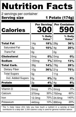 Tuscan Herb Sweet Potato Fries Nutrition Facts