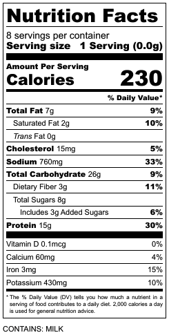 Venison Pot Pie Nutrition Facts